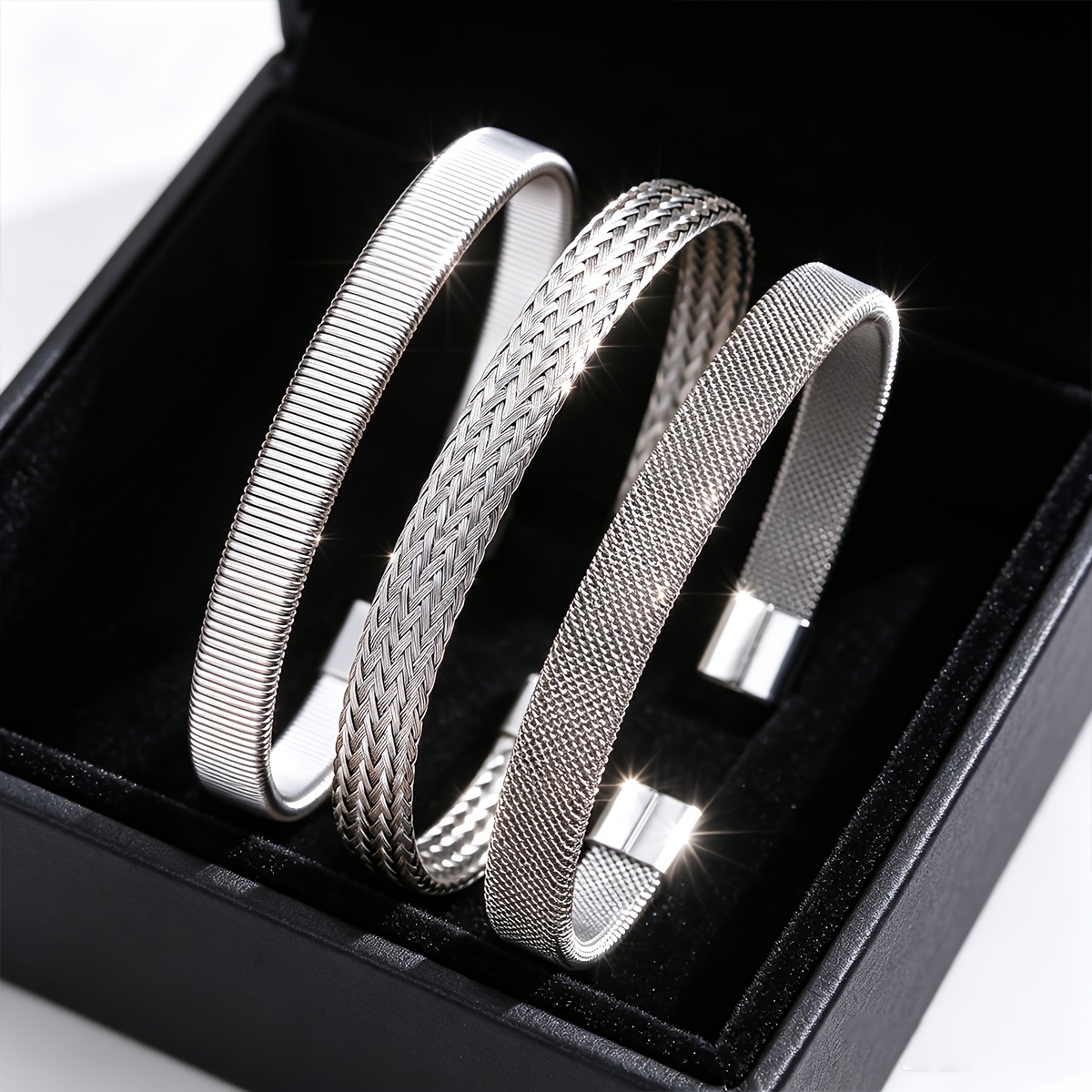 Women's Stainless Steel Vintage Open Bangle Bracelet